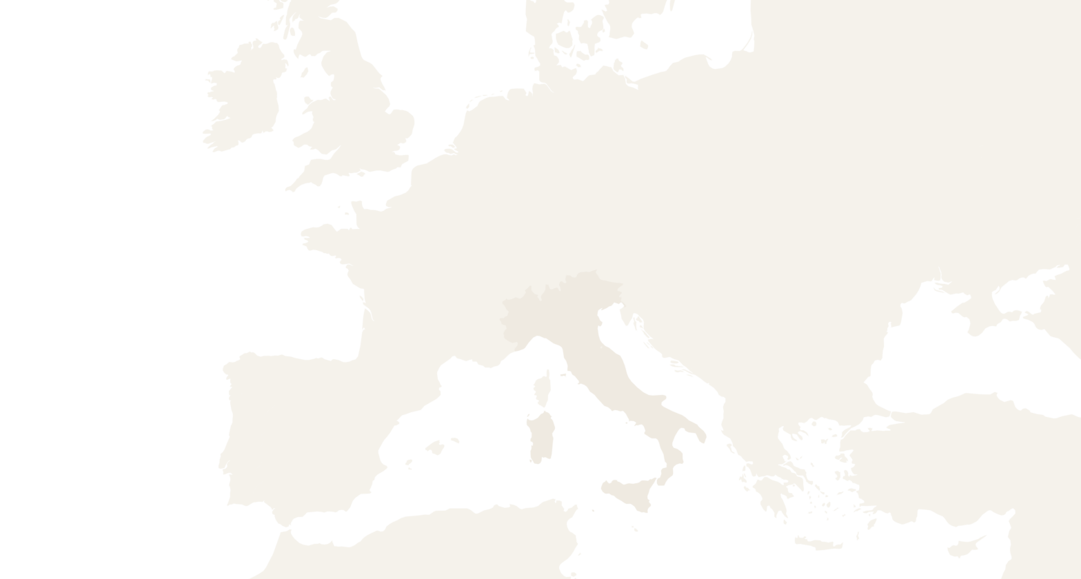 A map of Europe, with Italy highlighted