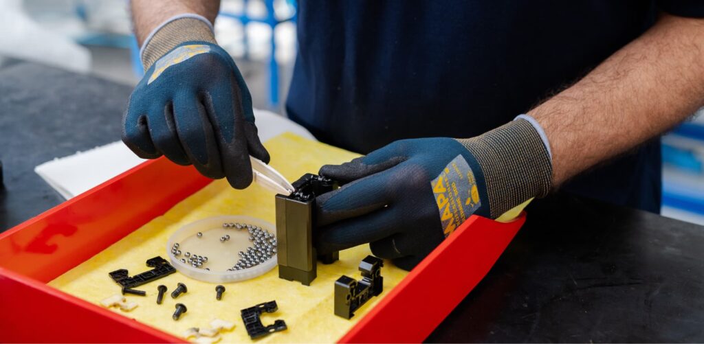 Photo of a Rubix employee working on a piece of equipment.